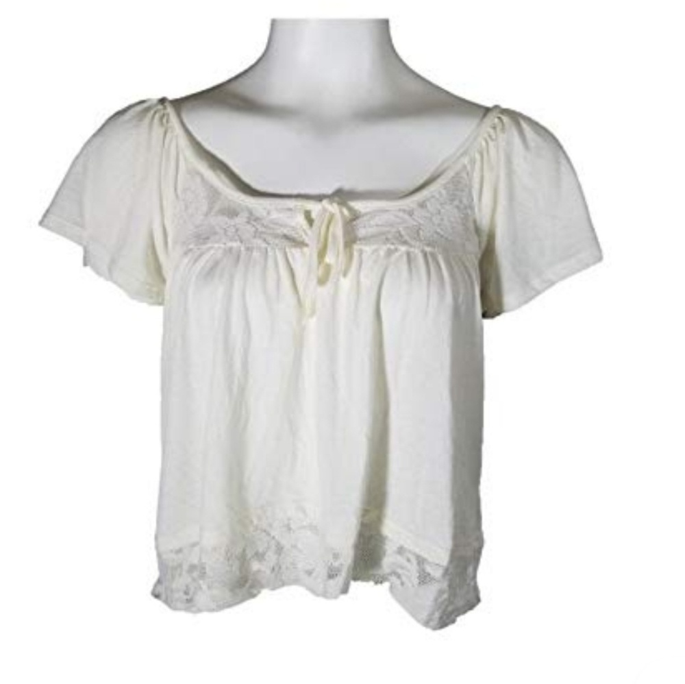 🚫SOLD🚫American Rag Short Sleeve Top Egret L NWT L - Picture 8 of 9